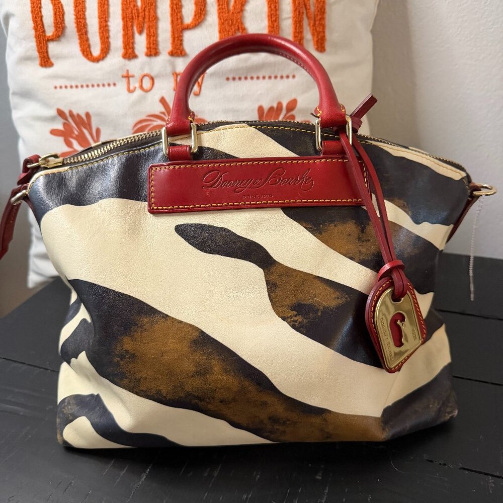 Dooney & Bourke Juliette Zebra Dome Satchel